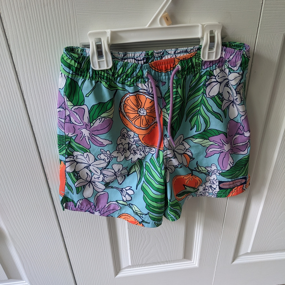 Vineyard Vines Boys Tropical Bathing Suit- Size 7